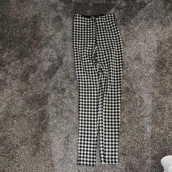 Zara Pants Black White Gingham Plaid Check Pattern High Waist Trouser. EUC. - Picture 14 of 17